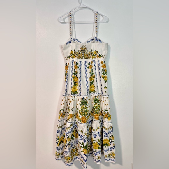 Farm Rio Off White Sicily Cotton Midi Dress - Picture 6 of 8